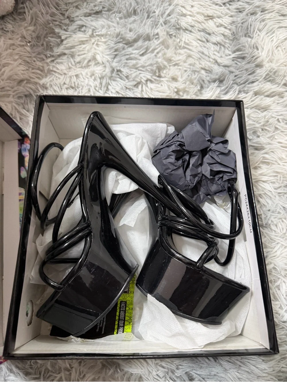 Cape Robbin Black Patent Strappy Block Heel Sandals